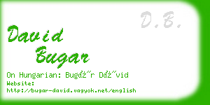 david bugar business card